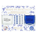 Nails Inc Made In Mykonos Duo & Stickers, Long Lasting, Glossy Nail Colour, High Shine, Air Dry, Full Coverage, Chip Resistant, Salon Quality Manicure, Nail Kit, Cruelty Free, Vegan, 2 Piece Set
