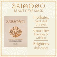 SKIMONO Radiance Recovery Eye Mask 1x5ml - Single Eyemask Eye Patch for Face Care, Brightens, Moisturises, and Softens Fine Lines