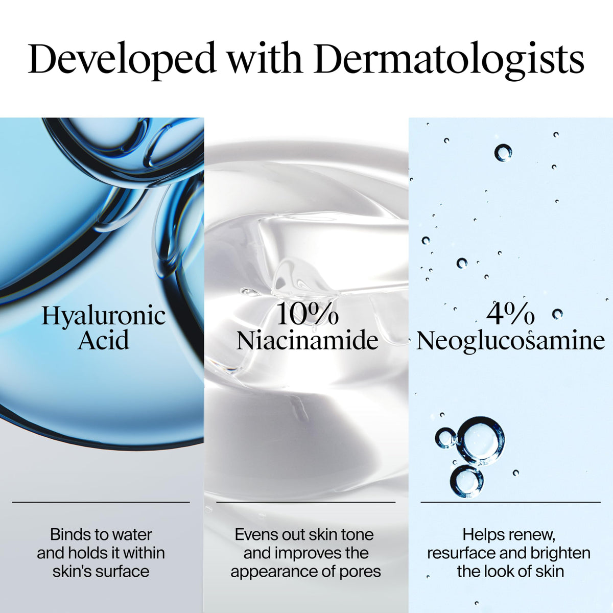 Neutrogena Hydro Boost 10% Niacinamide Serum (1 x 30ml), for Hydrated, Bright, Radiant and Dewy Skin, Delivers Refined Pores with Lightweight Hydration, Hyaluronic Acid Serum, Niacinamide Serum