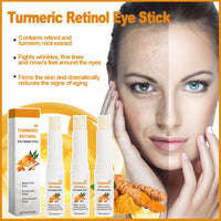 Trendyfave Turmeric Retinol Eye Stick, Eye Cream For Dark Circles And Puffy Eyes, Eye Cream Anti Aging,For Fine Lines，Eye Bags Remover, Anti Wrinkle,Dull Eye Skin, Moisturizing, Firming, Hydrating,3pcs