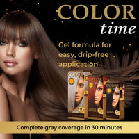 Color time COLOR TIME | Permanent Gel Hair Dye Cappuccino Color 72 | Enriched with Royal Jelly and Vitamin C | Permanent Hair Color | Covers Gray Hair | 100 ML