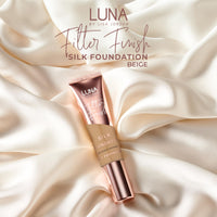 LUNA BY LISA JORDAN LUNA Silk Foundation in BEIGE Shade - Contains Hyaluronic Acid, Vitamin C & A, Aloe Vera, and Shea Butter - Brightening Dewy Foundation Makeup - Hydrating Cream Foundation for Dry Skin