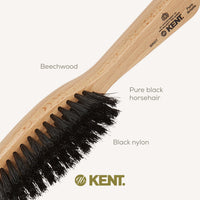 KENT Kent Brushes Mens Finest Beard Brush - Ideal for Conditioning and Smoothing Beards - All Hair Types