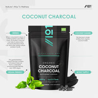 ALPHA01 Organic Activated Coconut Charcoal 2000mg – 180 Vegan Capsules – Bloating & Gas, Digestion & Flatulence Natural Relief – Resealable and Recyclable Pouch by Alpha01