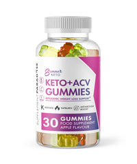 SUPPLEMENT PARADISE Summer Keto + ACV Gummies Vegetarian/Vegan 1 Month Supply