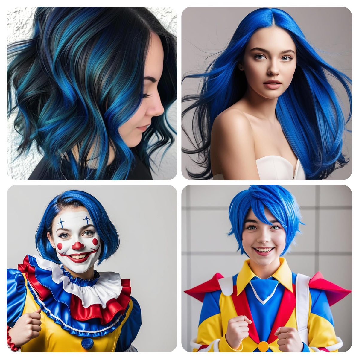 WOZUTUNT Blue Temporary Hair Color Wax Natural Hair Color Wax for Cosplay, Masquerade & Festivals Party – Easy Wash-Out Styling Pomade with Instant Results and Long-Lasting Hold