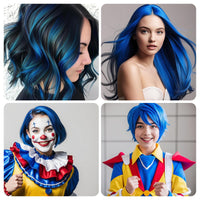 WOZUTUNT Blue Temporary Hair Color Wax Natural Hair Color Wax for Cosplay, Masquerade & Festivals Party – Easy Wash-Out Styling Pomade with Instant Results and Long-Lasting Hold