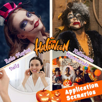 Allony Halloween Lipstick, Black/white/Red/Blue Lipstick Halloween, Goth Makeup Set, Black Lipstick Matte, Matte Lip Gloss Set for Halloween, Christmas, Dance Drama, Parties