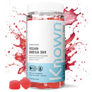 Known Vegan Omega 3-6-9 Gummies – Peach Flavour – 400mg Organic Flaxseed Oil – Chewable Gummy Supplement – Vegan Alternative to Fish Oil – 1 Month Supply – for Men & Women