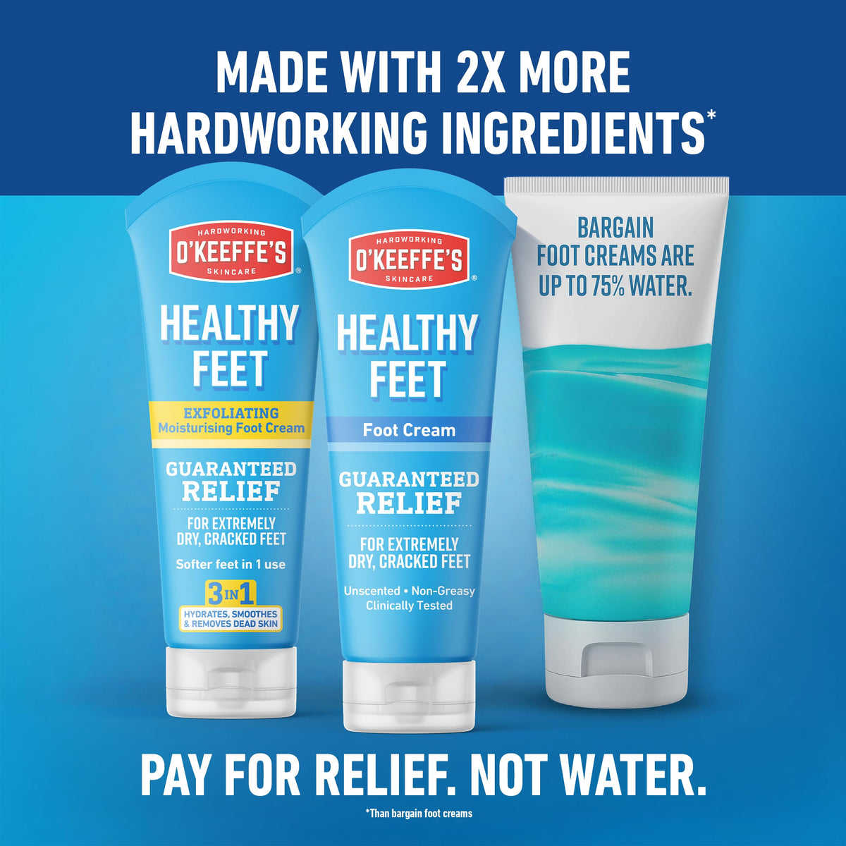 O'Keeffe's Healthy Feet 80ml & Healthy Feet Exfoliating 80ml (Twin Pack)