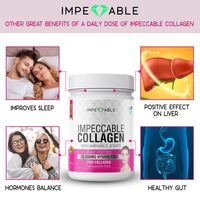 IMPECCABLE Collagen Premium 10.000 mg Pure peptide hydrolyzed Marine Collagen Powder| Nails & Skin|Healthy Joints |Hair Growth| Wild Caught| Supplements for Women and Man|300 gr 30 Days’ Supply