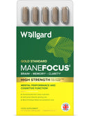 Wellgard Manefocus – High Absorption Lions Mane Supplement for Mental Performance, Brain Health, Memory, Clarity, 60 Capsules