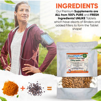 FoodPURA Turmeric with Black Pepper Capsules High Strength 1700mg HACCP Certified, Manufactured in The UK by FoodPURA 1 Pack of 180 Capsules