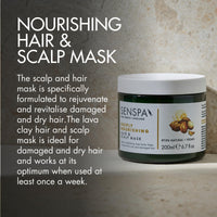 SenSpa Deeply Nourishing Hair & Scalp Mask - Vegan Deep Conditioning Treatment, Hair Masks for Dry Damaged Hair with Shea Butter, Coconut Oil & Abyssinian Oil, 97% Natural & Paraben Free - 200ml