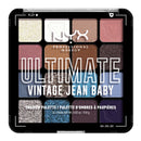 NYX PROFESSIONAL MAKEUP NYX Professional Makeup Ultimate Shadow Palette, 16 Vibrant True-To-Pan Eyeshadow Shades, Metallics, Shimmers, Colours and Nudes in Pressed Pigments, Vegan, Vintage Jean Baby, 0.8 g