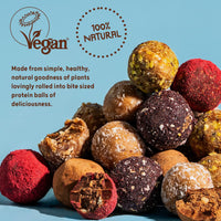 THE PROTEIN BALL CO Protein Balls Vegan Mixed Variety Pack by The Protein Ball Co - Natural, Plant Based Protein Snacks with Added Vitamins - 10 x 45g Bags - High Fibre, Gluten Free, No Artificial Sweeteners