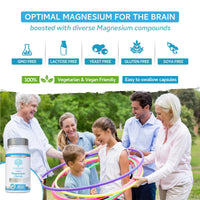 swiss bioenergetics Magnesium L-Threonate Complex 7-in-1 with 1000mg of Magtein Plus Magnesium as Bisglycinate, Taurate, Citrate, Gluconate, Malate & Lactate - Supports Sleep - Vegan, UK Made and No Artificial Nasties