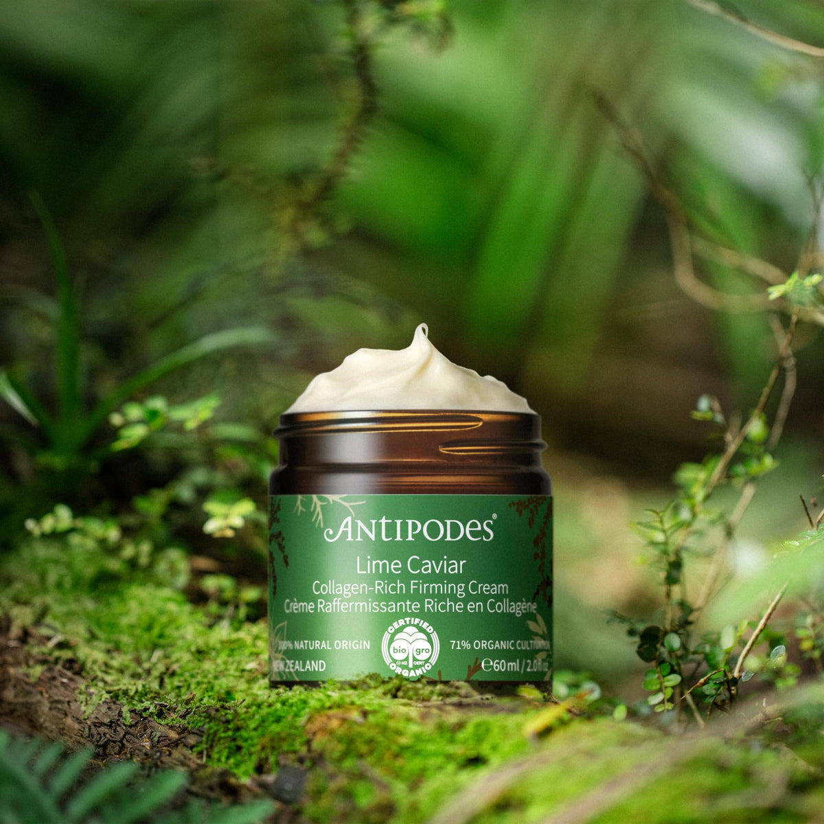 Antipodes Lime Caviar Firming Day Cream – Collagen-Rich Anti-Ageing Moisturiser for Dry & Mature Skin – Peptides + Lime Caviar – 60ml