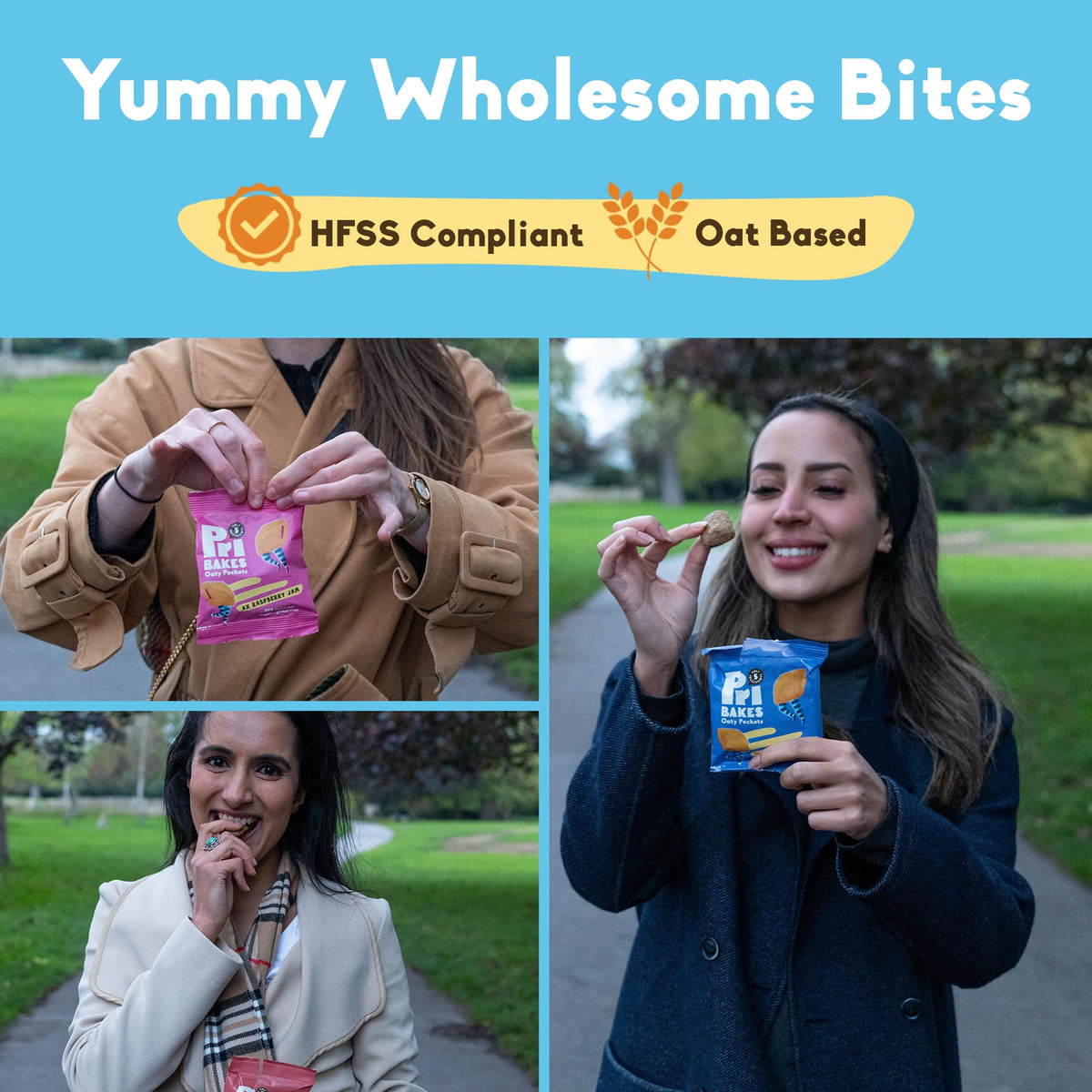 PRI'S Gluten Free Snacks - Tasty & On-the-Go Oat-Based, Low Calorie, Delicious Snacks for Adults - High Fibre, No Sugar, Low Fat Vegan Food w/Natural Ingredients - 12 pcs Cinnamon Oaty Pockets by Pri Bakes