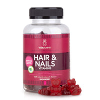 VITAYUMMY Vegan Hair Skin and Nails Vitamins for Women - Multivitamin Gummies Biotin Hair Growth Supplement - Vitamin A C D E B6 B12 Folic Acid & More - Chewable Raspberry Flavored Hair Vitamins