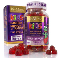 Bio Mirco BioMirco Kids Immune Support Vitamins, Zinc for Kids, Immune System Booster, Triple Immunity Gummies, Delicious Taste Children's Gummy with Vitamin C, Zinc and Natural Elderberry, Daily Immunity