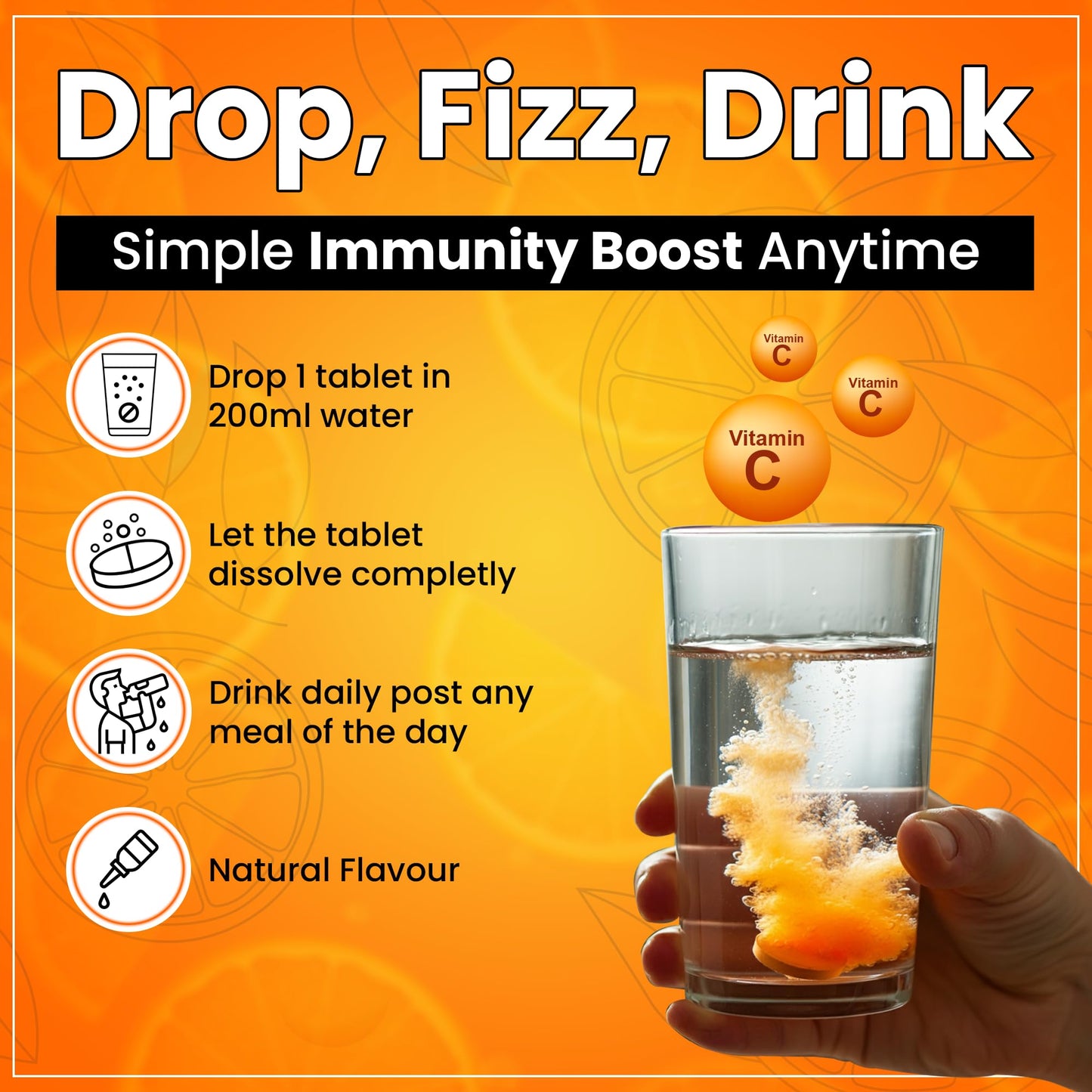 Trèsible Vitamin C and Zinc Effervescent Tablets (20 Count) - Vitamin C 1000mg Effervescent Tablets For Adult, Vit C Supplement to Improve Your Skin Health, Immunity & Energy Level, Vegan, Gluten Free