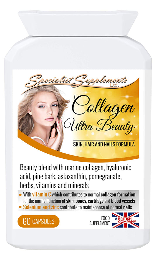 Specialist Supplements Collagen Ultra Beauty Marine Collagen, Hyaluronic Acid, Vitamin, Mineral, Herbal and Nutrient Complex