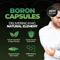 Nutrality Boron 6mg Supplement | Mineral Absorption | 30 Vegan Capsules