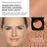 AVON Avon Cream To Powder 3-in-1 Foundation, Concealer and Powder, Long Lasting Foundation Compact, Natural Looking Base that Lasts, SPF 15, 330P, Honey Beige