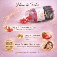 Biotic's Gain Biotin Gummies 10000 mcg – Hair Skin & Nails Vitamins with Vitamins A C D E B6 B12 & Zinc, Vegan Sugar Free Hair Vitamins for Women & Men, 120 Gummies