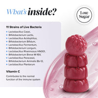 novomins Probiotic Gummies - 52 Billion CFU - 11 Bacteria Strains - 60 Gummies - Probiotics for Gut Health & Gut Flora - with Vitamin C, Calcium and Fibre - Vegan & Gluten-Free - 1 Month Supply - Novomins