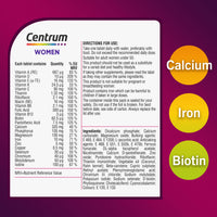 Centrum Women Tablets Multivitamin & Mineral Supplements, with 23 essential nutrients including vitamin D, C, and Iron, 60 ct