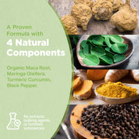 STRENGTH & SPICES100% Natural Vegan Food Supplements Strength & Spices Immune System Booster, Turmeric and Black Pepper Capsules with Moringa Powder, and Maca, Antioxidant-Rich Blend to Improve Immune Functions and Overall Wellness, 1000mg, 60 Capsules