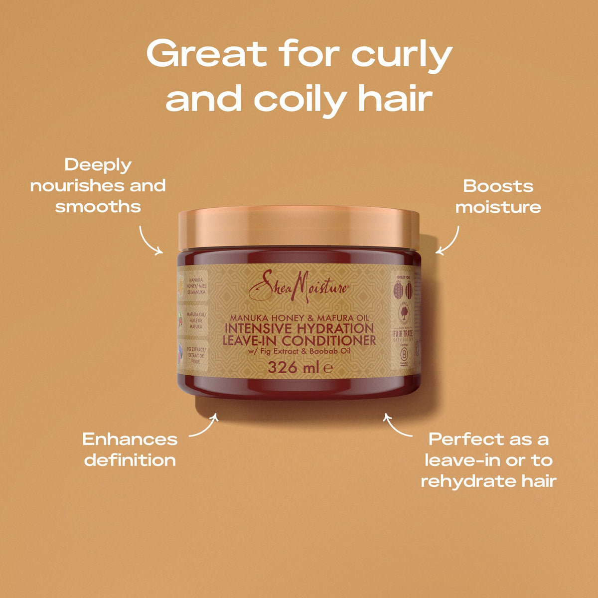 SHEA MOISTURE SheaMoisture Manuka Honey & Mafura Oil Intensive Hydration Leave-In Conditioner 326 ml