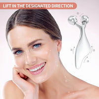 Running man Facial Roller Massager- Improves Complexion, Remove Eye Wrinkles, 3D Metal Face Massage Tool -Increase Firmness and Anti-Aging, Face Roller-Tightens & Tones Skin Appearance.