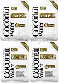 XHC 4 x Treatment Deep Moisturising Revitalising Coconut Water Foot Pack