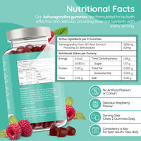 fmula+ Ashwagandha High Strength Gummies | 1200mg Organic Ashwagandha Gummies with 5% Withanolides | Relaxation & Stress Relief Supplements | Raspberry Flavour | Vegan-Friendly | Gelatin-Free | 60 Gummies