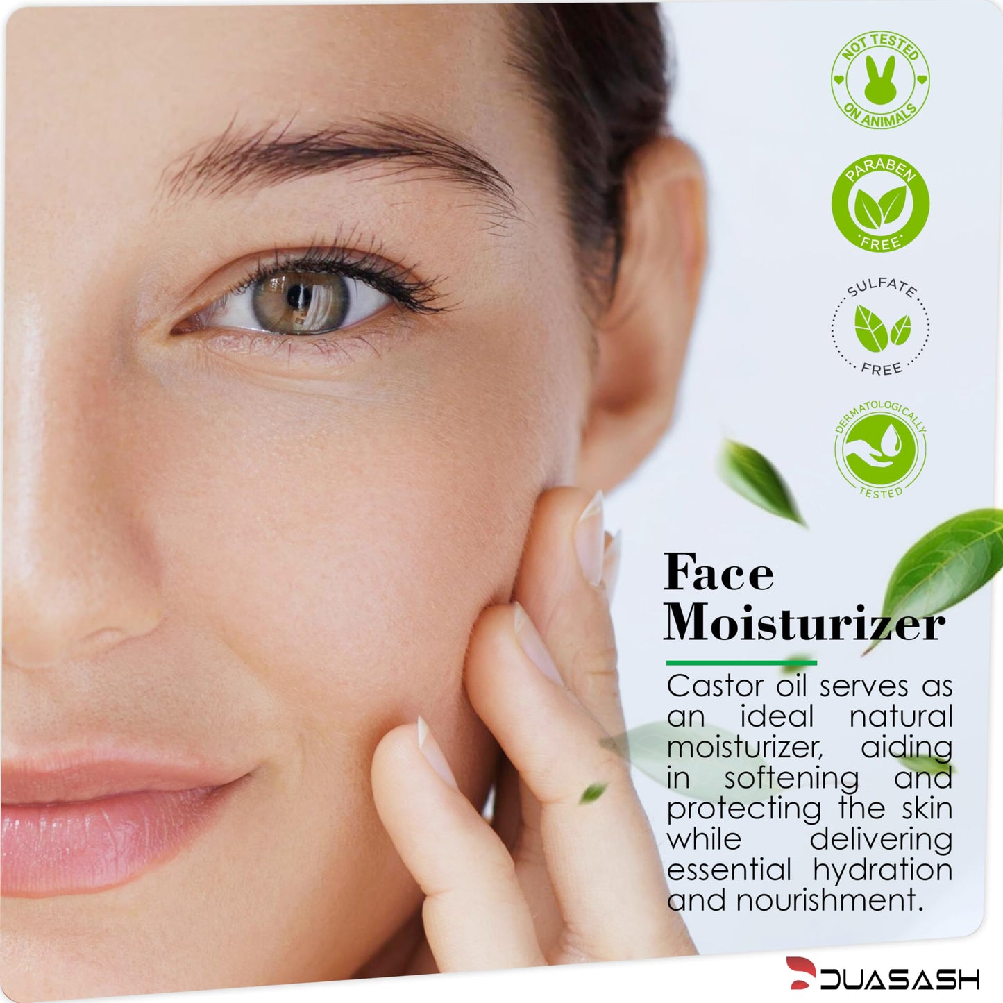 DUASASH Duasash Organic Castor Oil for Eyelashes and Eyebrows 250ml Cold Pressed Castor Oil for Hair Growth Undiluted Hexane Free 100% Natural and Pure Castor Oil for Skin with Brushes For Hair, Beard, Nails