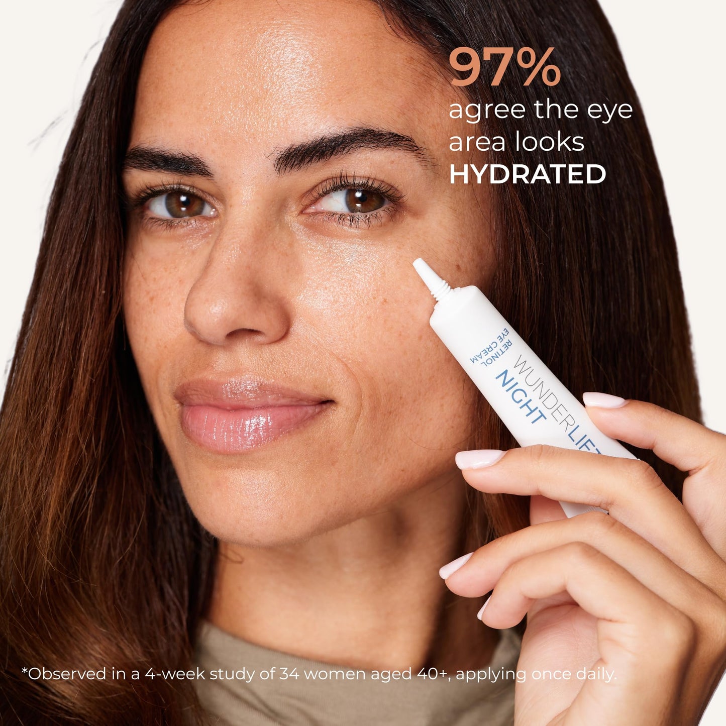 WUNDERBROW Wunderlift Night Retinol Eye Cream, 3% Encapsulated Retinol, Hyaluronic Acid and Coleus Forskohlii, Vegan and Cruelty free
