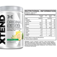 Scivation XTEND Original BCAA Powder Lemon Lime Squeeze 30 Servings | 7g BCAAs Per Serving | Sugar Free Branched Chain Amino Acids and Electrolytes Powder for Post Workout Muscle Recovery and Hydration