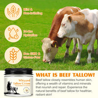 Generic Beef Tallow for Skin,Meifenla Tallow and Honey Cream Natural Tallow Face Moisturizer, Organic Hydrating Beef Tallow Balm Deeply Moisturizing for Face & Body Skin Care Cream for Dry Skin