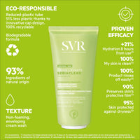 SVR SEBIACLEAR Soothing Cleansing Face Cream for Oily, Acne-Prone Skin Sensitized by Drying Anti-Acne Treatments, 200ml