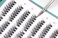 Onlyall Individual Eyelashes 3D Mink False Lashes Wispy EyeLash Fluffy 112 Pcs (11.5-16MM Pre-styled-Doll-7Pair) N06