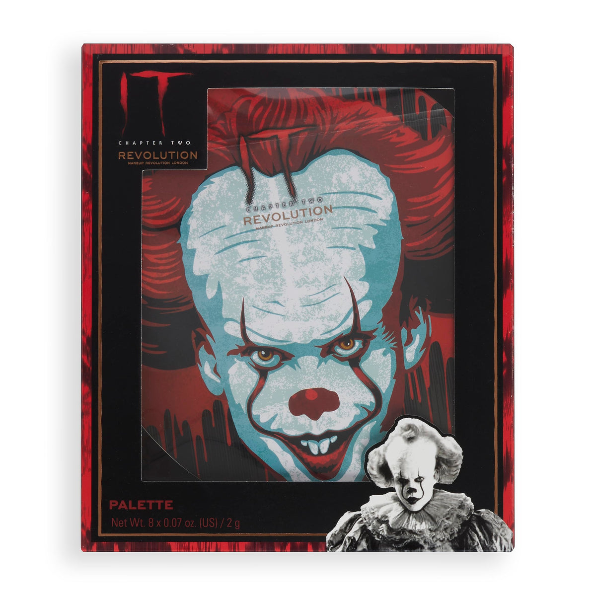 Makeup Revolution X IT Clown Artist Paint Set, 8 Pigmented Eye and Face Paints With Brush