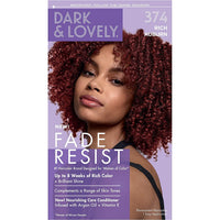 DarkandLovely Dark and Lovely Fade Resist Permanent Hair Colour Hair Dye Up To 100 Percent Gray Coverage Brilliant Shine (Rich Auburn 374)