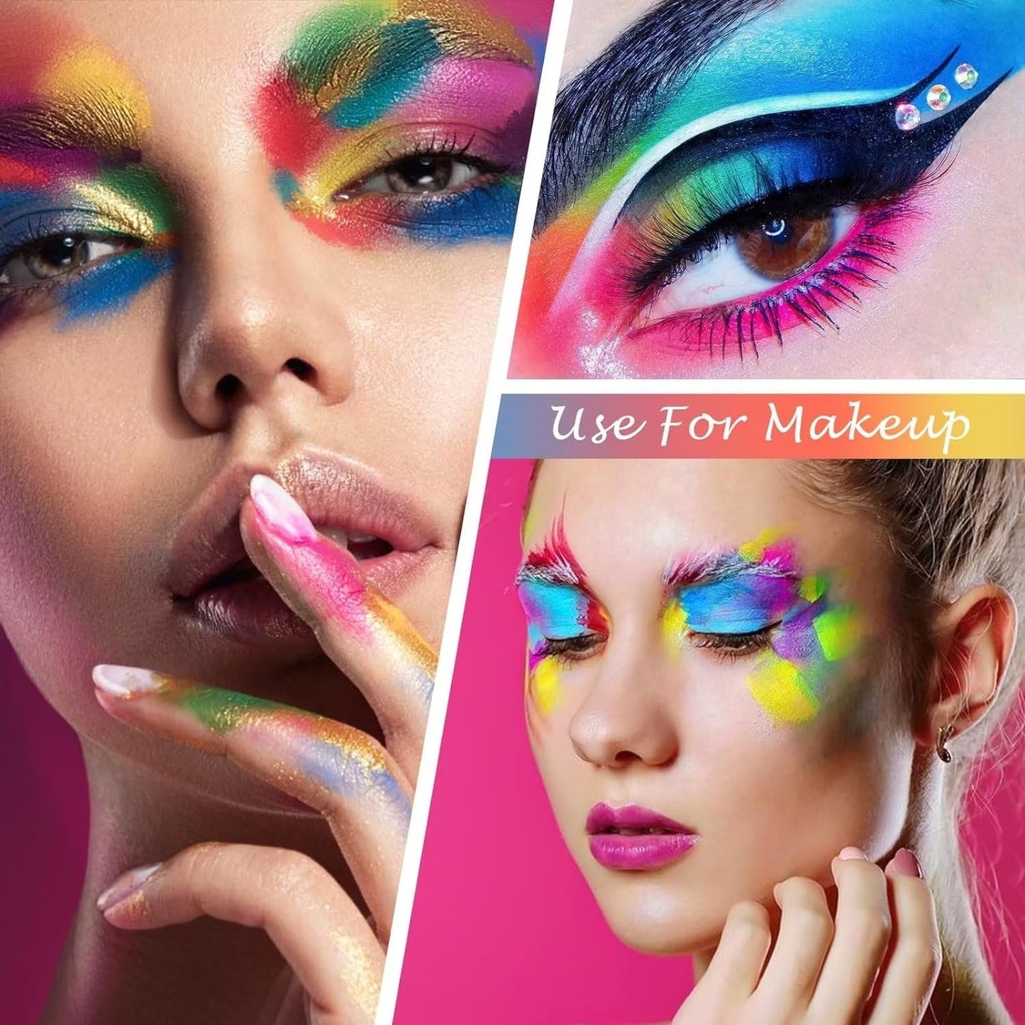 BISHENGYF Pigment Nail Powder Fluorescence Pigment Ultrafine Glitter Powder Nail Pigments Dust Nail Glitter Gradient Iridescent Nail Art Decoration
