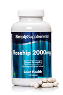 Simply Supplements Rosehip Capsules 2000mg | 240 Rosehip Extract Capsules = Up to 8 Month Supply | With Added Vitamin C to Support Joint Cartilage & Immune Function | Vegan & Vegetarian Friendly | Manufactured in the UK