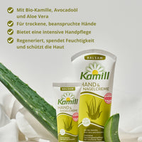 Kamill Hand & Nail Cream Balm (3 x 100 ml) - Provides Intensive Care, Moisture & Protection with Avocado Oil & Aloe Vera for Dry, Stressed Hands, No Microplastics
