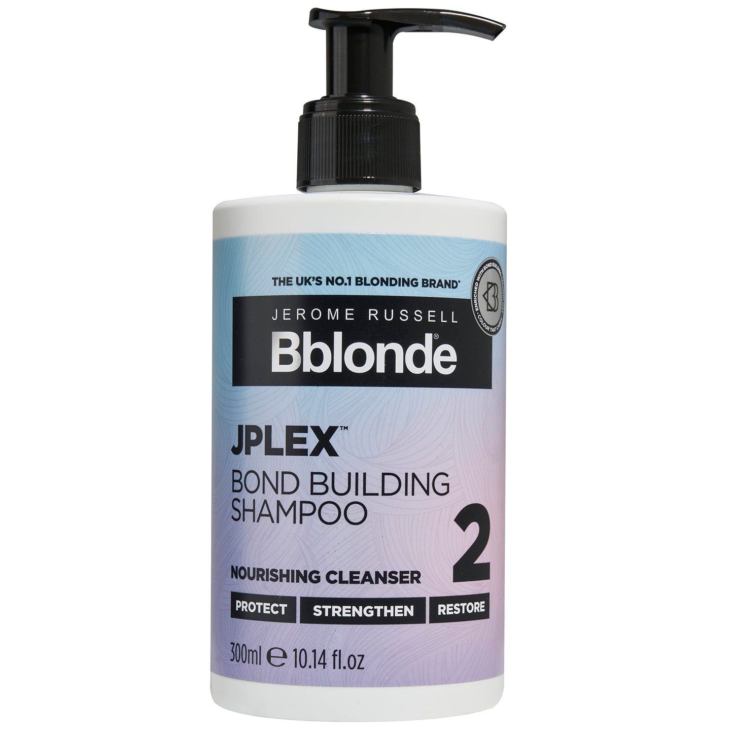 Jerome Russell Bblonde JPLEX SHAMPOO | Bond Building Repair Shampoo for Damaged Hair | Strengthening & Nourishing Formula | Improve Hair Condition & Restore Elasticity | 300ml