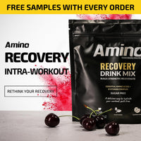 Amino Recovery - EAA & BCAA Intra Workout Powder - Amino Acid Recovery Drink - 5000mg EAA Amino Acids & BCAA Powder - Protect Muscle & Aid Recovery - Sugar Free & Vegan (Apple, 66 Servings)
